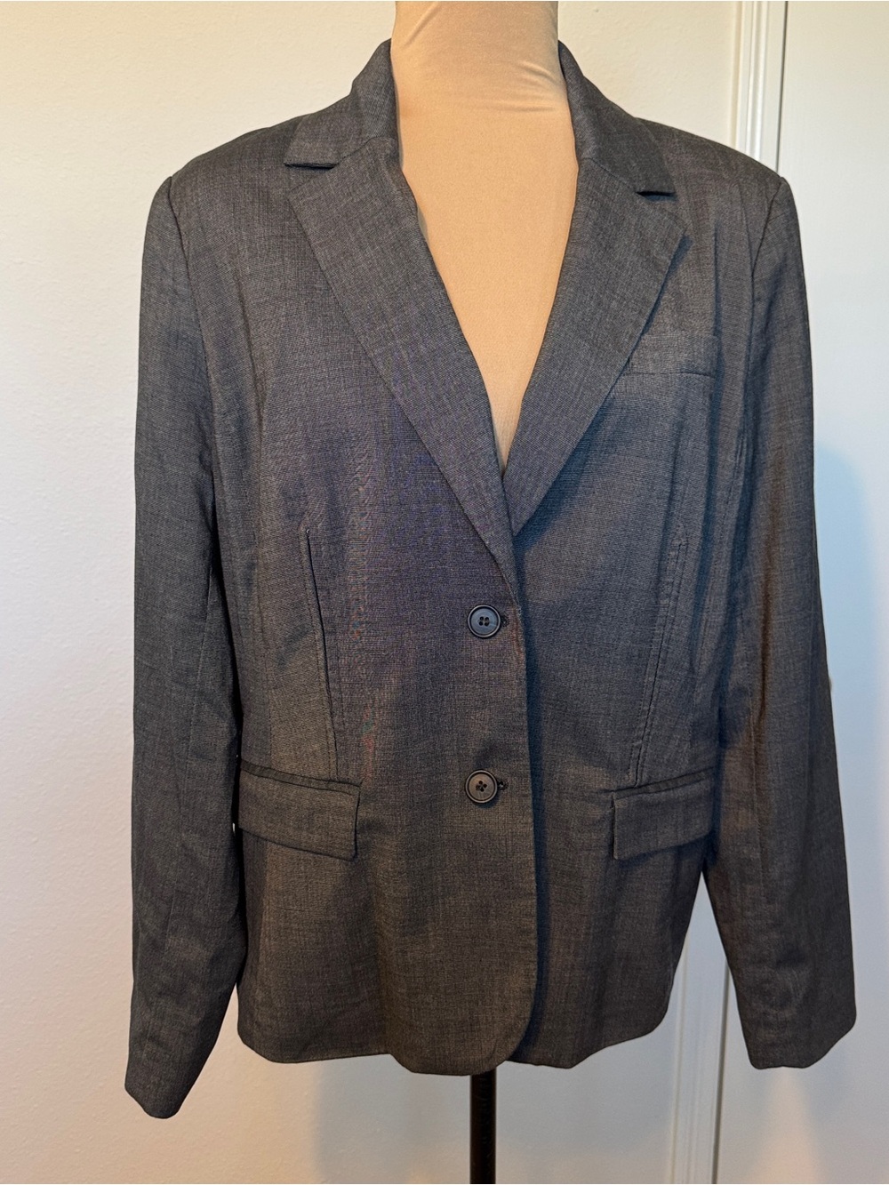 Apostrophe Charcoal Two-Button Notch Lapel Blazer